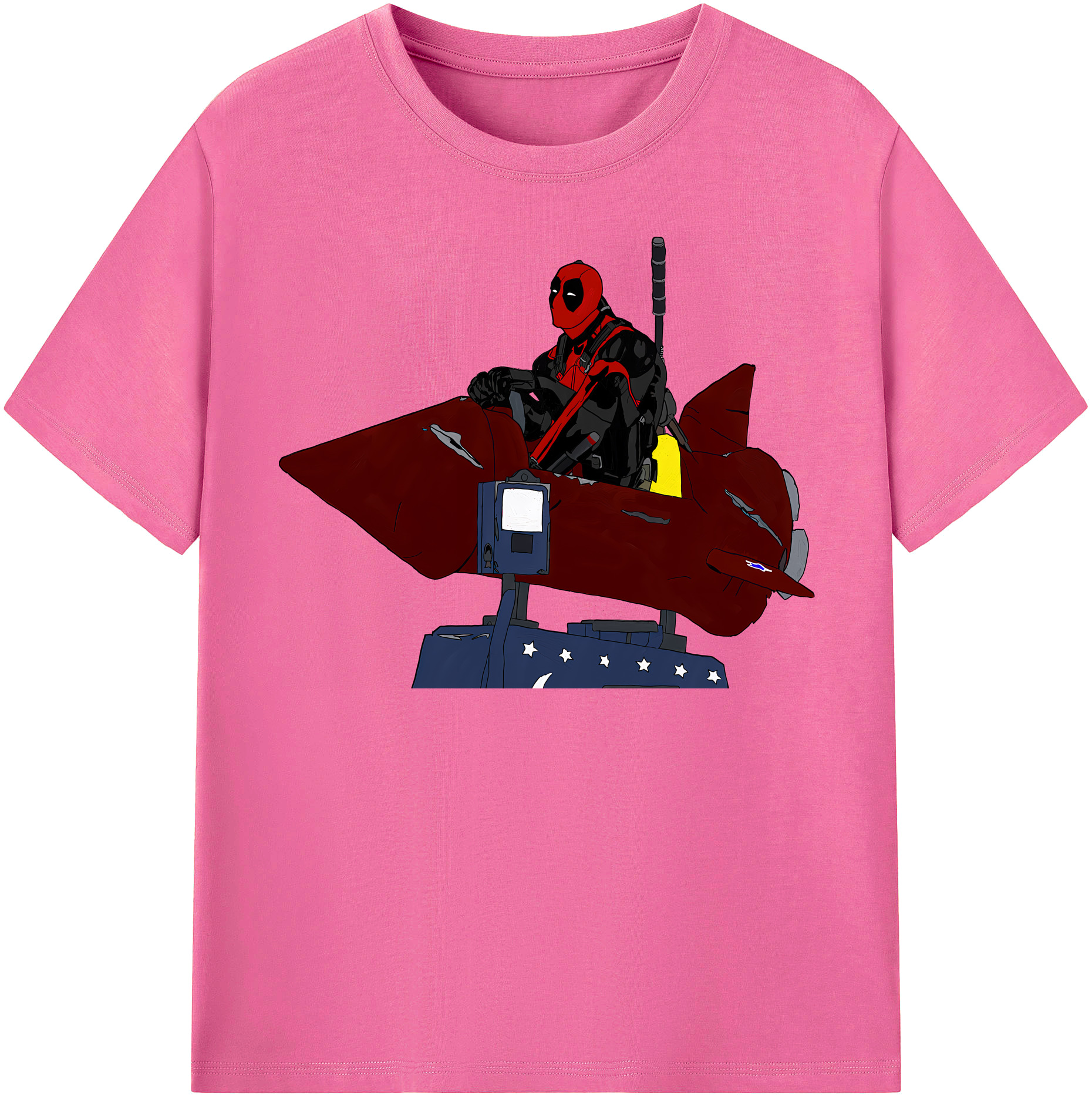 （画像用） Deadpool デッドプール レディースカジュアルプリントTシャツ（綿100％）